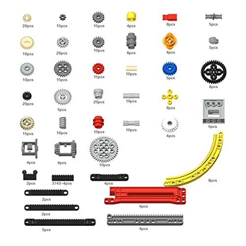 LootPop Technik Ersatzteile Set-DIY Lernspielzeug – Differenzialgetriebe-Bausatz (356 Teile) – Kompatibel mit Standard-Bausteinen – Zufällige Farbe von LootPop