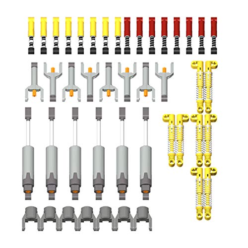 LootPop Technik Ersatzteile Set- - Stoßdämpfer Schubstangen 44 Teile - Kompatibel mit Standard-Bausteinen - Zufällige Farben Beutelverpackung von LootPop