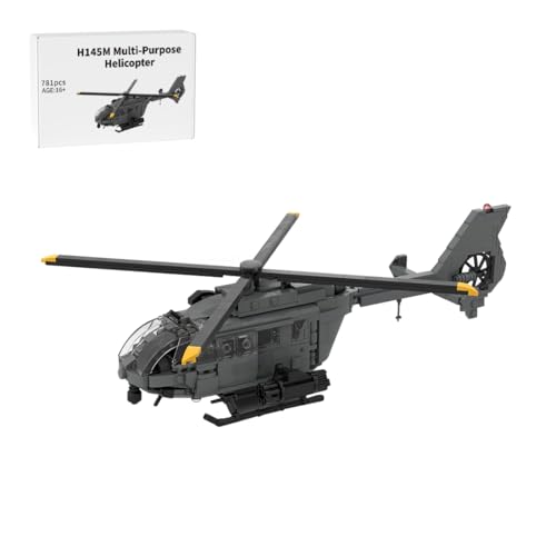 LootPop UH-72B/H145M Mehrzweck-Helikopter Bausatz – Militärischer Kampfhubschrauber in Grau mit drehbarem Rotor, öffnbaren Cockpit-Türen, Maschinengewehr & Landeständer LootPop UH-72B/H145M Mehrzweck-Helikopter Bausatz – Militärischer Kampfhubschrauber in Grau mit drehbarem Rotor, öffnbaren Cockpit-Türen, Maschinengewehr & Landeständer von LootPop