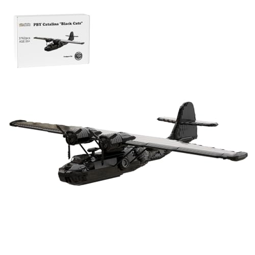 LootPop WWII PBY BlackCat Militärflugzeug-Bausteinset, UnBuilt Großer Kampfjet-Ausstellungs- und Dekorationsbausatz, 126,7 x 85,8 x 31 cm, 3762 Teile, DIY Flugzeugsammlung für Erwachsene LootPop WWII PBY BlackCat Militärflugzeug-Bausteinset, UnBuilt Großer Kampfjet-Ausstellungs- und Dekorationsbausatz, 126,7 x 85,8 x 31 cm, 3762 Teile, DIY Flugzeugsammlung für Erwachsene von LootPop