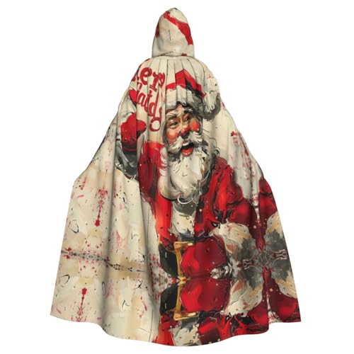 Kapuzenumhang mit Aufschrift "Merry Christmas", Unisex, für Erwachsene, Kapuzenmantel, übergroßer Kapuzenumhang, Halloween-Umhang von Lootpe