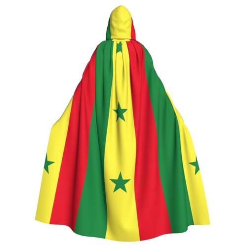 Kapuzenumhang mit Flagge des Senegals, Unisex, Erwachsene, Kapuzenumhang, übergroßer Kapuzenumhang, Halloween-Umhang von Lootpe