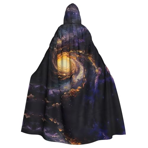 Kapuzenumhang mit Galaxie-Druck, Unisex, für Erwachsene, Kapuzenmantel, übergroßer Kapuzenumhang, Halloween-Umhang von Lootpe