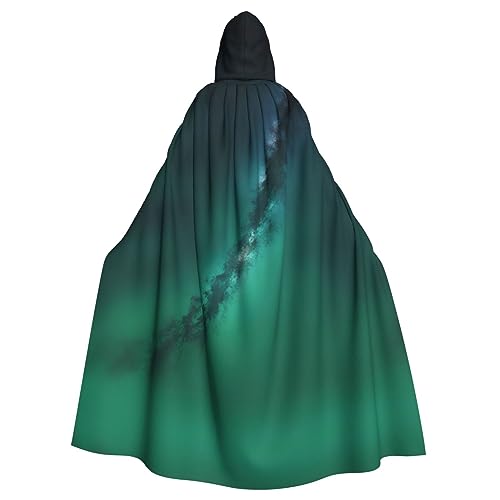 Kapuzenumhang mit Galaxie-Motiv, Unisex, für Erwachsene, mit Kapuze, übergroßer Kapuzenumhang, Halloween-Umhang von Lootpe