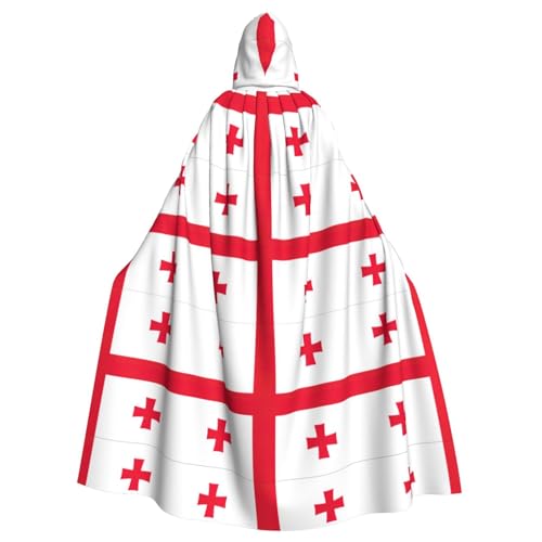 Kapuzenumhang mit Georgia-Aufdruck, Unisex, Erwachsene, Kapuzenumhang, übergroßer Kapuzenumhang, Halloween-Umhang von Lootpe
