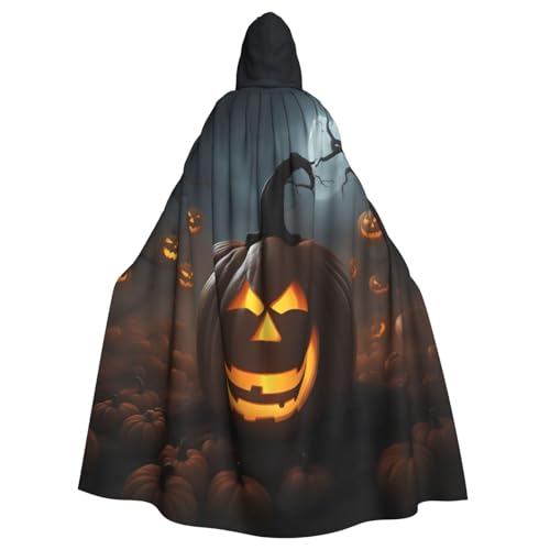 Kapuzenumhang mit Halloween-Geister-Kürbis-Druck, Unisex, Erwachsene, Kapuzenumhang, übergroßer Kapuzenumhang, Halloween-Umhang von Lootpe