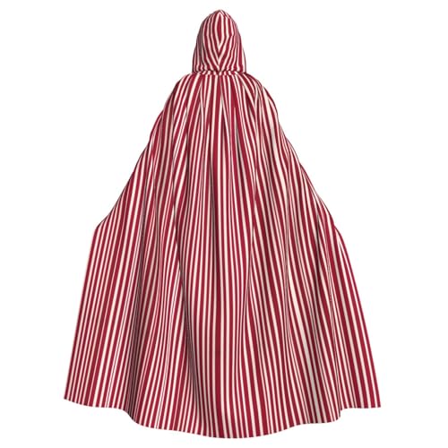 Kapuzenumhang mit Kapuze, kariert, Rot und Schwarz, Unisex, für Erwachsene, übergroßer Kapuzenumhang, Halloween-Umhang von Lootpe