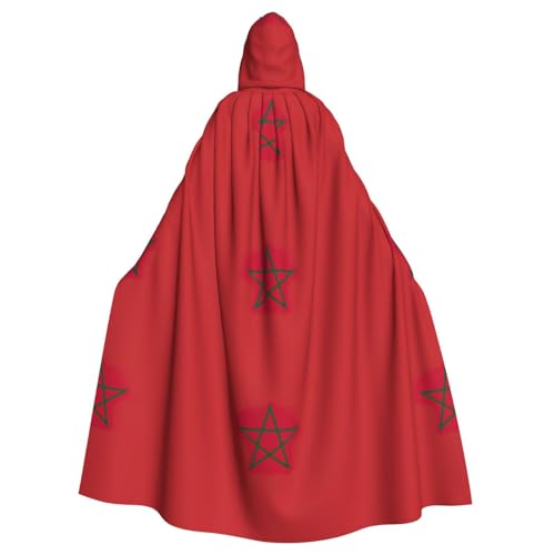Kapuzenumhang mit Marokko-Aufdruck, Unisex, Erwachsene, Kapuzenumhang, übergroßer Kapuzenumhang, Halloween-Umhang von Lootpe