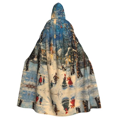 Kapuzenumhang mit Weihnachtsmotiv, Unisex, für Erwachsene, übergroßer Kapuzenumhang, Halloween-Umhang von Lootpe