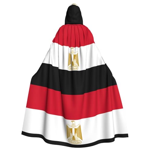 Kapuzenumhang mit ägyptischer Flagge, Unisex, für Erwachsene, Kapuzenmantel, übergroßer Kapuzenumhang, Halloween-Umhang von Lootpe