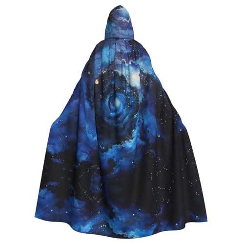 Kapuzenumhang mit blauem Galaxie-Druck, Unisex, für Erwachsene, Kapuzenmantel, übergroßer Kapuzenumhang, Halloween-Umhang Kapuzenumhang mit blauem Galaxie-Druck, Unisex, für Erwachsene, Kapuzenmantel, übergroßer Kapuzenumhang, Halloween-Umhang von Lootpe