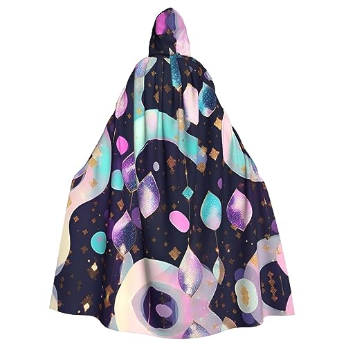 Kapuzenumhang mit glitzerndem Muster, Unisex, Erwachsene, Kapuzenumhang, übergroßer Kapuzenumhang, Halloween-Umhang von Lootpe