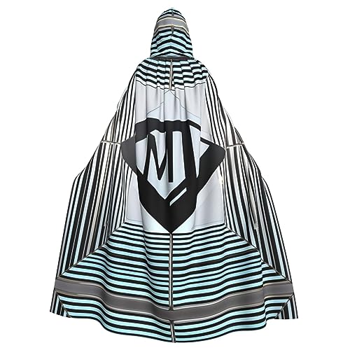 Kapuzenumhang mit reflektierendem quadratischem Druck, Unisex, Erwachsene, Kapuzenmantel, übergroßer Kapuzenumhang, Halloween-Umhang von Lootpe