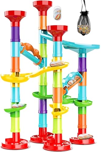Loppdece 30 Stück Mehrfarbige Marble Run Set, Murmelbahn Kinderspiel, Lernspielzeug Bausteinspielzeug Konstruktionspielzeug für Kinder, Murmelbahn ab 3 Jahren(50 Bahnelemente + 30 Murmeln) Loppdece 30 Stück Mehrfarbige Marble Run Set, Murmelbahn Kinderspiel, Lernspielzeug Bausteinspielzeug Konstruktionspielzeug für Kinder, Murmelbahn ab 3 Jahren(50 Bahnelemente + 30 Murmeln) von Loppdece
