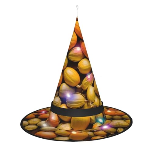 Hexenhut mit Zinkdruck, Halloween-Hexenhut mit LED-Licht, Cosplay-Party-Dekoration von Loppott