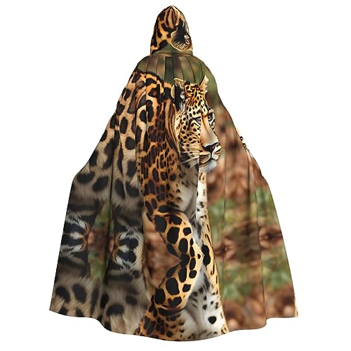 Kapuzenumhang für Erwachsene, Leopardenmuster, Halloween, Weihnachtsfeiern, Cosplay-Kostüm, Kapuze, Karnevalsumhang Kapuzenumhang für Erwachsene, Leopardenmuster, Halloween, Weihnachtsfeiern, Cosplay-Kostüm, Kapuze, Karnevalsumhang von Loppott