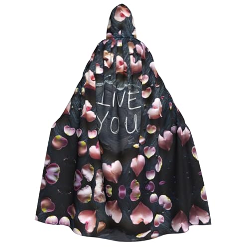 Kapuzenumhang mit Aufschrift "I Love You" mit Herz-Aufdruck, für Erwachsene, Halloween, Weihnachtsfeiern, Cosplay-Kostüm, Kapuze, Karnevals-Umhang Kapuzenumhang mit Aufschrift "I Love You" mit Herz-Aufdruck, für Erwachsene, Halloween, Weihnachtsfeiern, Cosplay-Kostüm, Kapuze, Karnevals-Umhang von Loppott