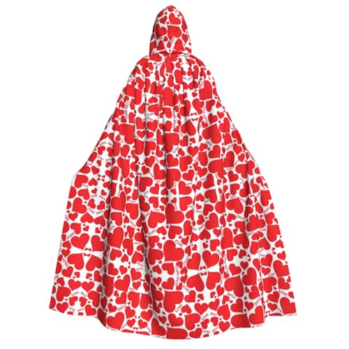 Kapuzenumhang mit Herz-Aufdruck für Erwachsene, Halloween, Weihnachtsfeiern, Cosplay-Kostüm, Kapuze, Karnevalsumhang Kapuzenumhang mit Herz-Aufdruck für Erwachsene, Halloween, Weihnachtsfeiern, Cosplay-Kostüm, Kapuze, Karnevalsumhang von Loppott