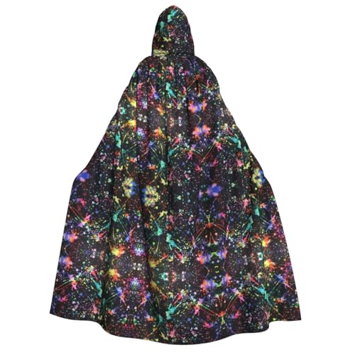 Loppott Farbenfroher Farb-Standard-Druck, Kapuzenumhang für Erwachsene, Halloween, Weihnachtsfeiern, Cosplay-Kostüm, Kapuze, Karnevalsumhang Loppott Farbenfroher Farb-Standard-Druck, Kapuzenumhang für Erwachsene, Halloween, Weihnachtsfeiern, Cosplay-Kostüm, Kapuze, Karnevalsumhang von Loppott