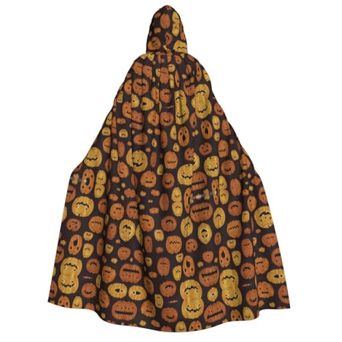 Loppott Halloween-Kürbis-Druck, Erwachsenen-Kapuzenumhang, Halloween, Weihnachtsfeiern, Cosplay-Kostüm, Kapuze, Karnevals-Umhang von Loppott
