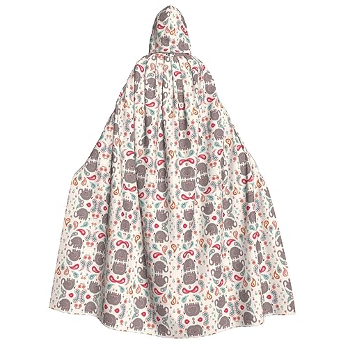 Loppott Kapuzenumhang für Erwachsene, Elefanten-Druck, Halloween, Weihnachtsfeiern, Cosplay-Kostüm, Kapuze, Karnevalsumhang Loppott Kapuzenumhang für Erwachsene, Elefanten-Druck, Halloween, Weihnachtsfeiern, Cosplay-Kostüm, Kapuze, Karnevalsumhang von Loppott