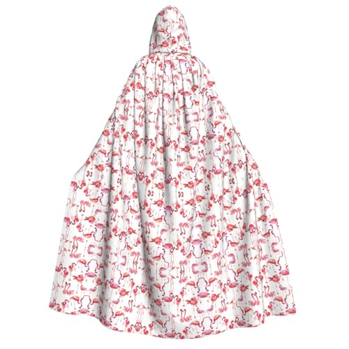 Loppott Kapuzenumhang für Erwachsene, Flamingo-Druck, Halloween, Weihnachtsfeiern, Cosplay-Kostüm, Kapuze, Karnevalsumhang Loppott Kapuzenumhang für Erwachsene, Flamingo-Druck, Halloween, Weihnachtsfeiern, Cosplay-Kostüm, Kapuze, Karnevalsumhang von Loppott