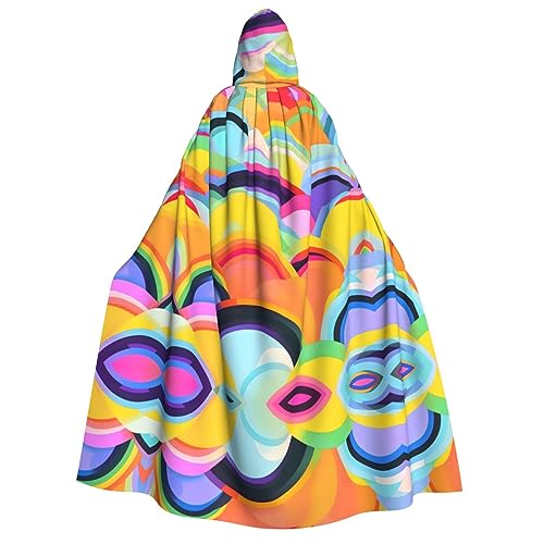 Loppott Kapuzenumhang für Erwachsene, Regenbogenmuster, Halloween, Weihnachtsfeiern, Cosplay-Kostüm, Kapuze, Karnevalsumhang Loppott Kapuzenumhang für Erwachsene, Regenbogenmuster, Halloween, Weihnachtsfeiern, Cosplay-Kostüm, Kapuze, Karnevalsumhang von Loppott