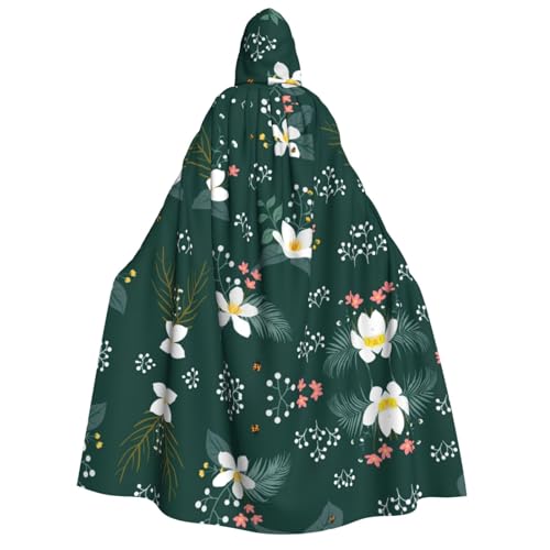 Loppott Kapuzenumhang mit Blumenmuster für Erwachsene, Halloween, Weihnachtsfeiern, Cosplay-Kostüm, Kapuze, Karnevalsumhang Loppott Kapuzenumhang mit Blumenmuster für Erwachsene, Halloween, Weihnachtsfeiern, Cosplay-Kostüm, Kapuze, Karnevalsumhang von Loppott
