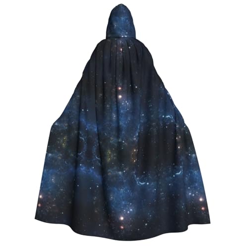 Loppott Kapuzenumhang mit Galaxie-Motiv, für Erwachsene, Halloween, Weihnachtsfeiern, Cosplay-Kostüm, Kapuze, Karnevalsumhang von Loppott