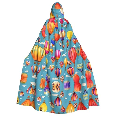 Loppott Kapuzenumhang mit Heißluftballons, für Erwachsene, Halloween, Weihnachtsfeiern, Cosplay-Kostüm, Kapuze, Karnevalsumhang von Loppott