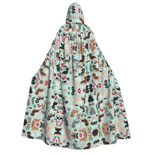 Loppott Kapuzenumhang mit Hunde-Flora-Druck, für Erwachsene, Halloween, Weihnachtsfeiern, Cosplay-Kostüm, Kapuze, Karnevalsumhang Loppott Kapuzenumhang mit Hunde-Flora-Druck, für Erwachsene, Halloween, Weihnachtsfeiern, Cosplay-Kostüm, Kapuze, Karnevalsumhang von Loppott