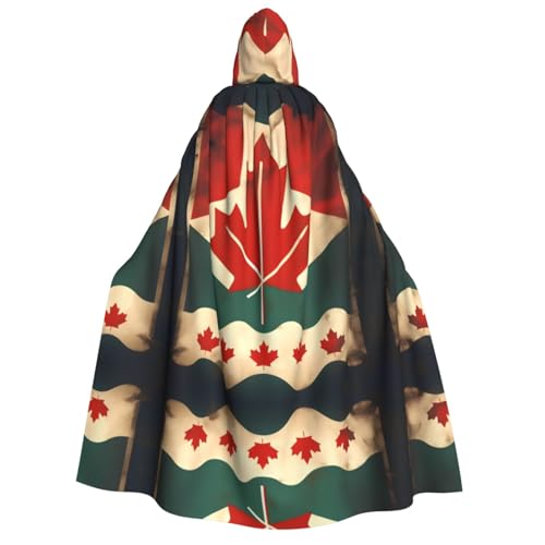 Loppott Kapuzenumhang mit Kanada-Flagge im Retro-Stil, für Erwachsene, Halloween, Weihnachtsfeiern, Cosplay-Kostüm, Kapuze, Karnevalsumhang Loppott Kapuzenumhang mit Kanada-Flagge im Retro-Stil, für Erwachsene, Halloween, Weihnachtsfeiern, Cosplay-Kostüm, Kapuze, Karnevalsumhang von Loppott