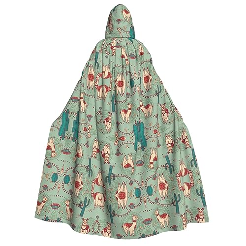 Loppott Kapuzenumhang mit Lamas-Druck, für Erwachsene, Halloween, Weihnachtsfeiern, Cosplay-Kostüm, Kapuze, Karnevalsumhang Loppott Kapuzenumhang mit Lamas-Druck, für Erwachsene, Halloween, Weihnachtsfeiern, Cosplay-Kostüm, Kapuze, Karnevalsumhang von Loppott