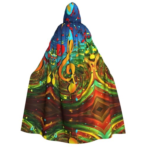 Loppott Kapuzenumhang mit Musiknoten-Druck, für Erwachsene, Halloween, Weihnachtsfeiern, Cosplay-Kostüm, Kapuze, Karnevalsumhang Loppott Kapuzenumhang mit Musiknoten-Druck, für Erwachsene, Halloween, Weihnachtsfeiern, Cosplay-Kostüm, Kapuze, Karnevalsumhang von Loppott