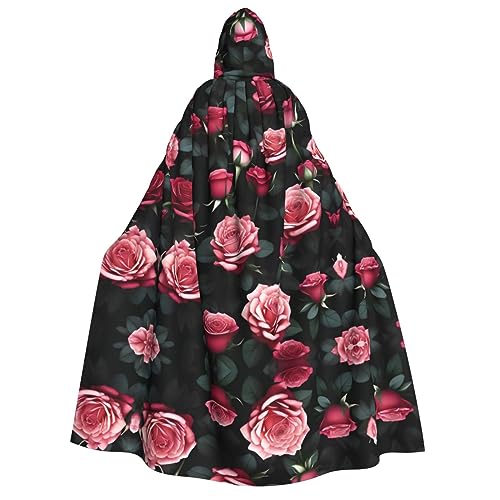 Loppott Kapuzenumhang mit Rosenblüte, für Erwachsene, Halloween, Weihnachtsfeiern, Cosplay-Kostüm, Kapuze, Karnevalsumhang Loppott Kapuzenumhang mit Rosenblüte, für Erwachsene, Halloween, Weihnachtsfeiern, Cosplay-Kostüm, Kapuze, Karnevalsumhang von Loppott