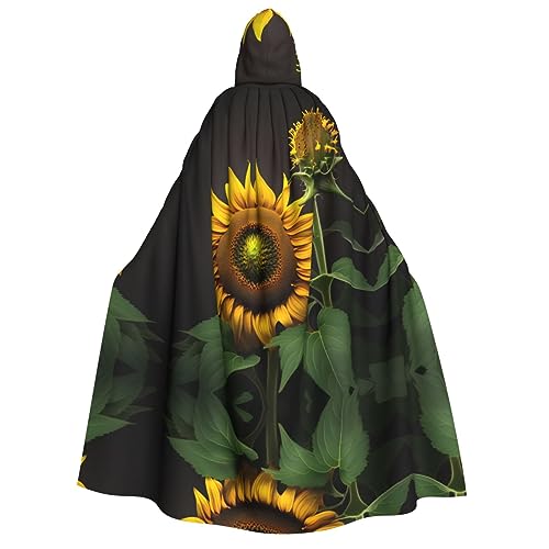 Loppott Kapuzenumhang mit Sonnenblumen im Unkraut, für Erwachsene, Halloween, Weihnachtsfeiern, Cosplay-Kostüm, Kapuze, Karnevalsumhang Loppott Kapuzenumhang mit Sonnenblumen im Unkraut, für Erwachsene, Halloween, Weihnachtsfeiern, Cosplay-Kostüm, Kapuze, Karnevalsumhang von Loppott