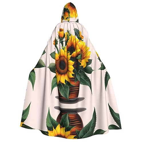 Loppott Kapuzenumhang mit Sonnenblumen- und Rosen-Druck, für Erwachsene, Halloween, Weihnachtsfeiern, Cosplay-Kostüm, Kapuze, Karnevalsumhang Loppott Kapuzenumhang mit Sonnenblumen- und Rosen-Druck, für Erwachsene, Halloween, Weihnachtsfeiern, Cosplay-Kostüm, Kapuze, Karnevalsumhang von Loppott