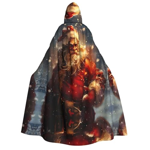 Loppott Kapuzenumhang mit Weihnachtsmann-Druck, für Erwachsene, Halloween, Weihnachtsfeiern, Cosplay-Kostüm, Kapuze, Karnevalsumhang Loppott Kapuzenumhang mit Weihnachtsmann-Druck, für Erwachsene, Halloween, Weihnachtsfeiern, Cosplay-Kostüm, Kapuze, Karnevalsumhang von Loppott