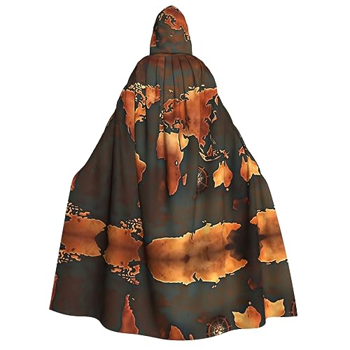 Loppott Kapuzenumhang mit Weltkarten-Aufdruck für Erwachsene, Halloween, Weihnachtsfeiern, Cosplay-Kostüm, Kapuze, Karnevalsumhang Loppott Kapuzenumhang mit Weltkarten-Aufdruck für Erwachsene, Halloween, Weihnachtsfeiern, Cosplay-Kostüm, Kapuze, Karnevalsumhang von Loppott