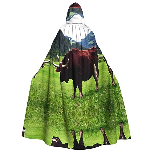 Loppott Kapuzenumhang mit echter Schweizer Kuh, brauner Druck, für Erwachsene, Halloween, Weihnachtsfeiern, Cosplay-Kostüm, Kapuze, Karnevalsumhang Loppott Kapuzenumhang mit echter Schweizer Kuh, brauner Druck, für Erwachsene, Halloween, Weihnachtsfeiern, Cosplay-Kostüm, Kapuze, Karnevalsumhang von Loppott