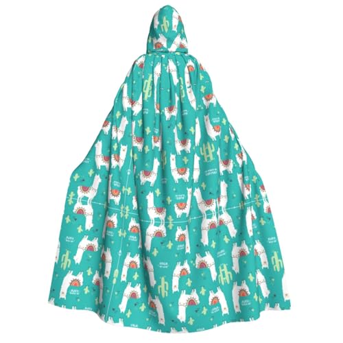 Loppott Kapuzenumhang mit indischem Alpaka-Druck, für Erwachsene, Halloween, Weihnachtsfeiern, Cosplay-Kostüm, Kapuze, Karnevalsumhang Loppott Kapuzenumhang mit indischem Alpaka-Druck, für Erwachsene, Halloween, Weihnachtsfeiern, Cosplay-Kostüm, Kapuze, Karnevalsumhang von Loppott