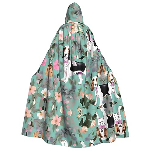 Loppott Kapuzenumhang mit süßem Basset-Hound-Motiv, für Erwachsene, Halloween, Weihnachtsfeiern, Cosplay-Kostüm, Kapuze, Karnevals-Umhang Loppott Kapuzenumhang mit süßem Basset-Hound-Motiv, für Erwachsene, Halloween, Weihnachtsfeiern, Cosplay-Kostüm, Kapuze, Karnevals-Umhang von Loppott