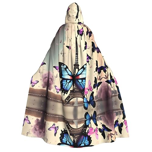 Loppott Romantischer Pariser Eiffelaufdruck, Kapuzenumhang für Erwachsene, Halloween, Weihnachtsfeiern, Cosplay-Kostüm, Kapuze, Karnevalsumhang Loppott Romantischer Pariser Eiffelaufdruck, Kapuzenumhang für Erwachsene, Halloween, Weihnachtsfeiern, Cosplay-Kostüm, Kapuze, Karnevalsumhang von Loppott