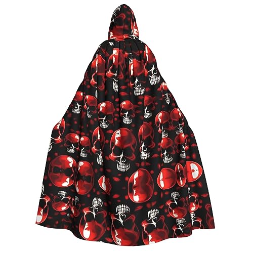 Loppott Roter Skelett-Druck für Erwachsene, Kapuzenumhang, Halloween, Weihnachtsfeiern, Cosplay-Kostüm, Kapuze, Karnevalsumhang Loppott Roter Skelett-Druck für Erwachsene, Kapuzenumhang, Halloween, Weihnachtsfeiern, Cosplay-Kostüm, Kapuze, Karnevalsumhang von Loppott