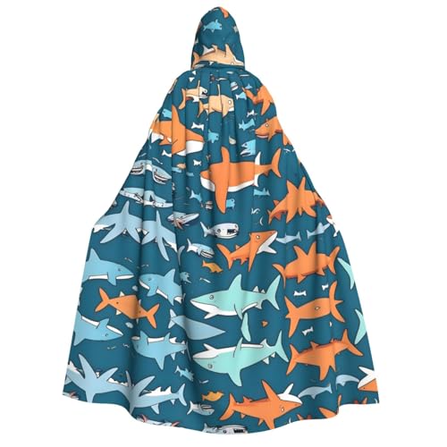 Loppott Selachimorph Kapuzenumhang für Erwachsene, Halloween, Weihnachtsfeiern, Cosplay-Kostüm, Kapuze, Karnevalsumhang Loppott Selachimorph Kapuzenumhang für Erwachsene, Halloween, Weihnachtsfeiern, Cosplay-Kostüm, Kapuze, Karnevalsumhang von Loppott