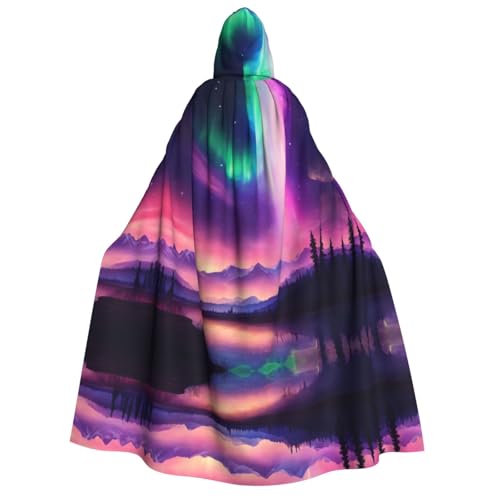 Loppott Umhang mit Kapuze für Erwachsene, Motiv: Dunkle Nordlichter, Halloween, Weihnachtsfeiern, Cosplay-Kostüm, Kapuze, Karnevalsumhang Loppott Umhang mit Kapuze für Erwachsene, Motiv: Dunkle Nordlichter, Halloween, Weihnachtsfeiern, Cosplay-Kostüm, Kapuze, Karnevalsumhang von Loppott