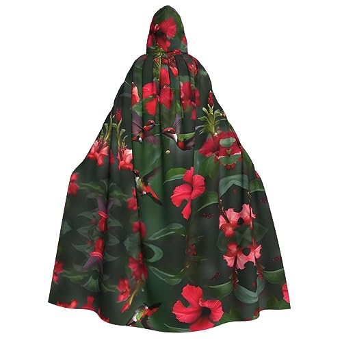 Loppott Umhang mit Kapuze für Erwachsene, Motiv: Kolibiskus, rote Blume, Hibiskus, Halloween, Weihnachtsfeiern, Cosplay-Kostüm, Kapuze, Karnevalsumhang Loppott Umhang mit Kapuze für Erwachsene, Motiv: Kolibiskus, rote Blume, Hibiskus, Halloween, Weihnachtsfeiern, Cosplay-Kostüm, Kapuze, Karnevalsumhang von Loppott