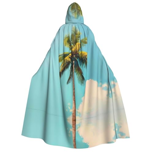Loppott Umhang mit Kapuze für Erwachsene, Palmen-Druck, Halloween, Weihnachtsfeiern, Cosplay-Kostüm, Kapuze, Karnevalsumhang Loppott Umhang mit Kapuze für Erwachsene, Palmen-Druck, Halloween, Weihnachtsfeiern, Cosplay-Kostüm, Kapuze, Karnevalsumhang von Loppott