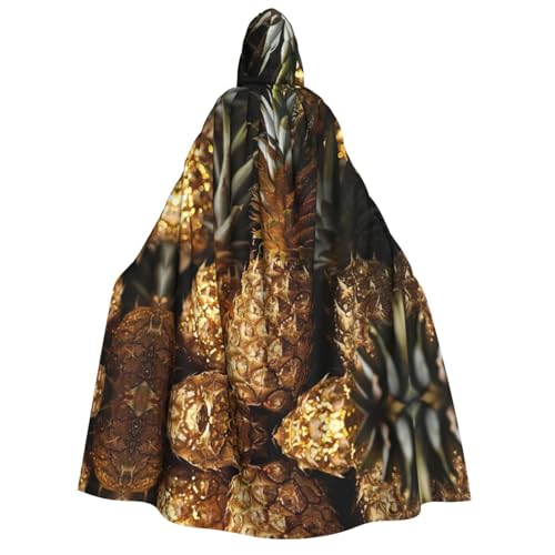 Loppott Umhang mit goldenem Glitzer-Ananas-Obst-Druck, für Erwachsene, Halloween, Weihnachtsfeiern, Cosplay-Kostüm, Kapuze, Karnevalsumhang Loppott Umhang mit goldenem Glitzer-Ananas-Obst-Druck, für Erwachsene, Halloween, Weihnachtsfeiern, Cosplay-Kostüm, Kapuze, Karnevalsumhang von Loppott