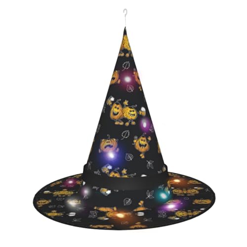 Lustige Halloween-Dekoration, Hexenhut, Halloween-Hexenhut mit LED-Licht, Cosplay-Party-Dekoration Lustige Halloween-Dekoration, Hexenhut, Halloween-Hexenhut mit LED-Licht, Cosplay-Party-Dekoration von Loppott